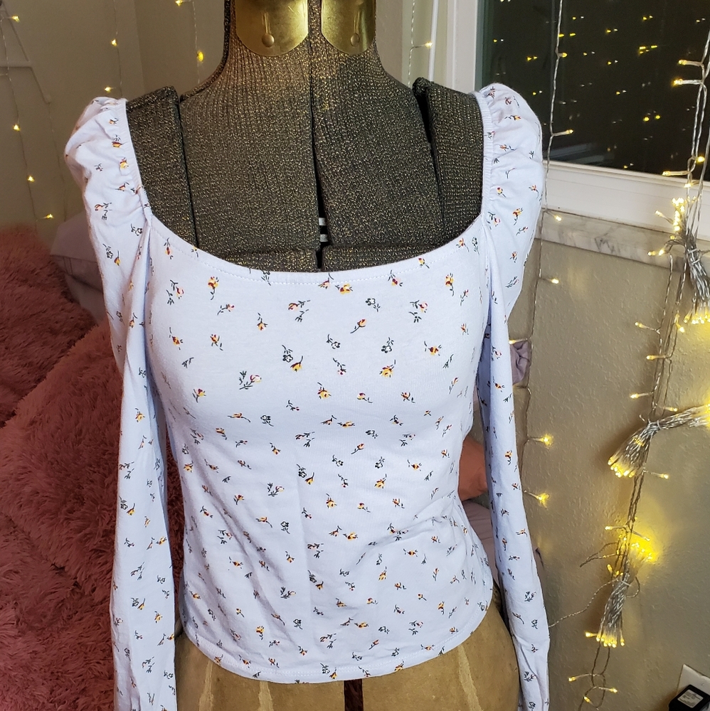 WILD FABLE flower print long sleeve shirt